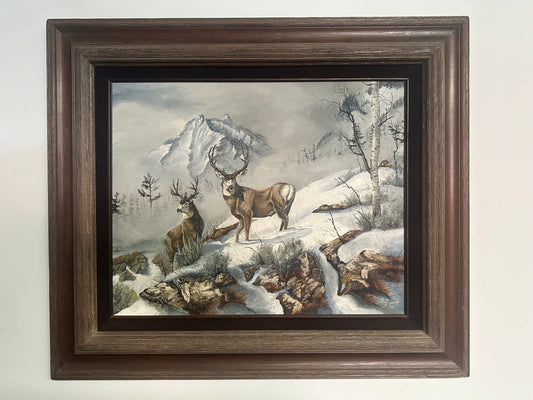 Rocky Mountain Mule Deer Painting - Realistic Fine Art Wall Decor by John Banovich