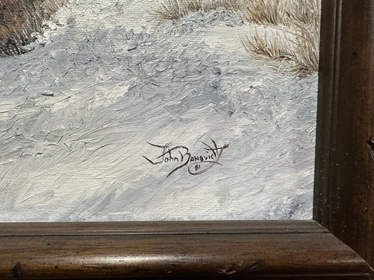 Rocky Mountain Winter Elk Painting - Realistic Fine Art Wall Decor by John Banovich